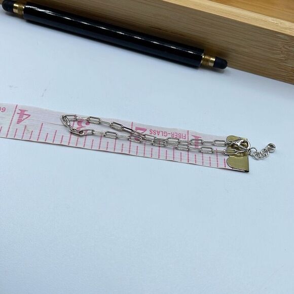 NWT Lucky Charm white gold dipped paper chain bracelet. - Picture 6 of 7